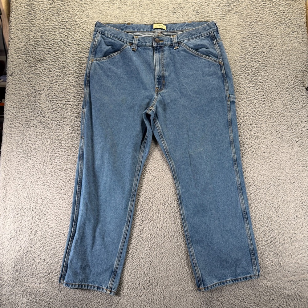 Blue Mountain Jeans Men's 40x30 Cotton Denim Straight Leg Carpenter Workwear